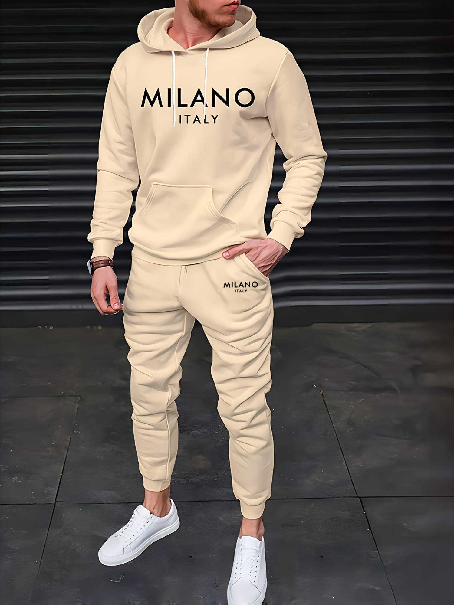 Winter Clothing Affordable - Set Hoodie dan Celana Pria untuk